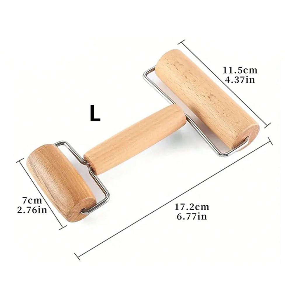Wood Rolling Pin With Handle for Baking Dough Roller Pastry Pasta Pizza Roller Kitchen Utensils