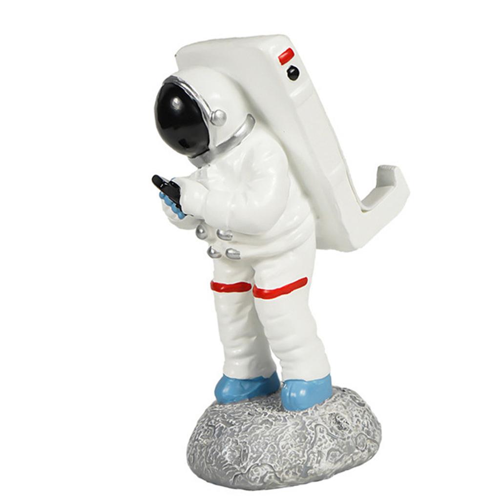 Astronaut Phone Holder Resin Unique Design Secure Support Spaceman Cell Phone Holder for Phone Tablet Standing