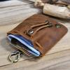 Wallet Leather Coin Purse Vintage Drawstring Mini Key Bag Earphone Storage Bag Coin Purse for Men Women.