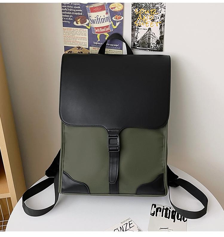 

Новий недорогий чоловічий рюкзак великої місткості, сумка для комп’ютера з PU китайського студента, шкільний рюкзак для повсякденних поїздок зелений