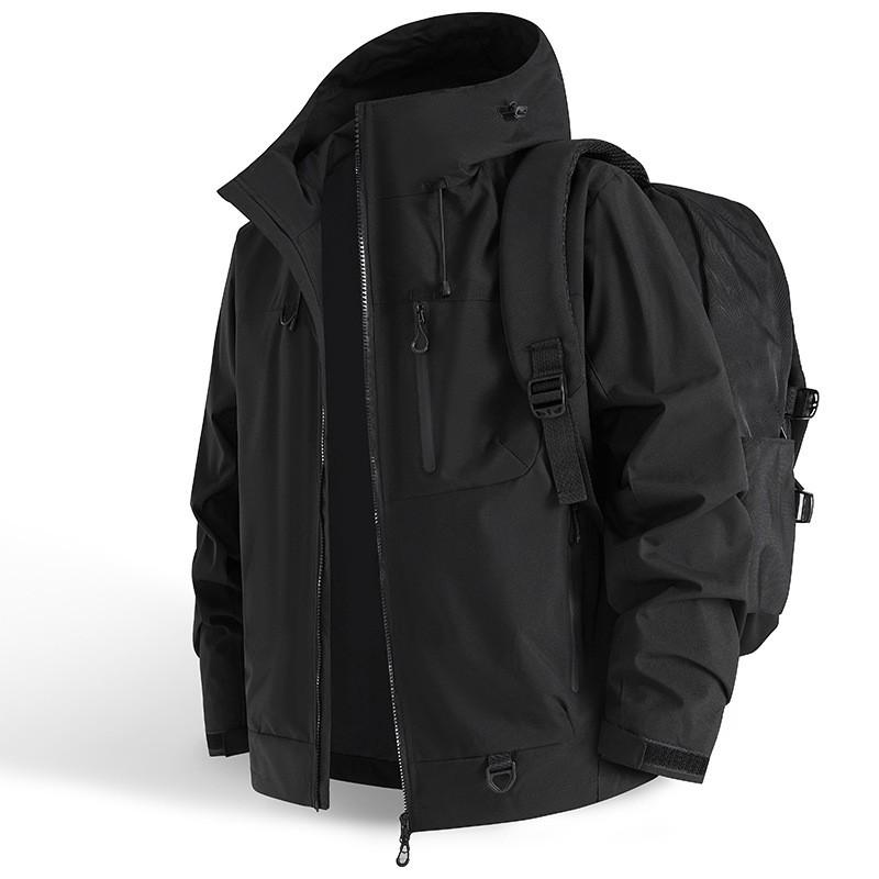 Waterproof Windproof Outdoor Hiking Jacket Men Women Loose Casual Hooded Coat