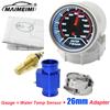 2'' 52mm Car Water Temperature Gauge 40-140 ℃ with Temp Sensor Water Temp Joint Pipe 1/8NPT Sensor Adapter Analog White Led Cas