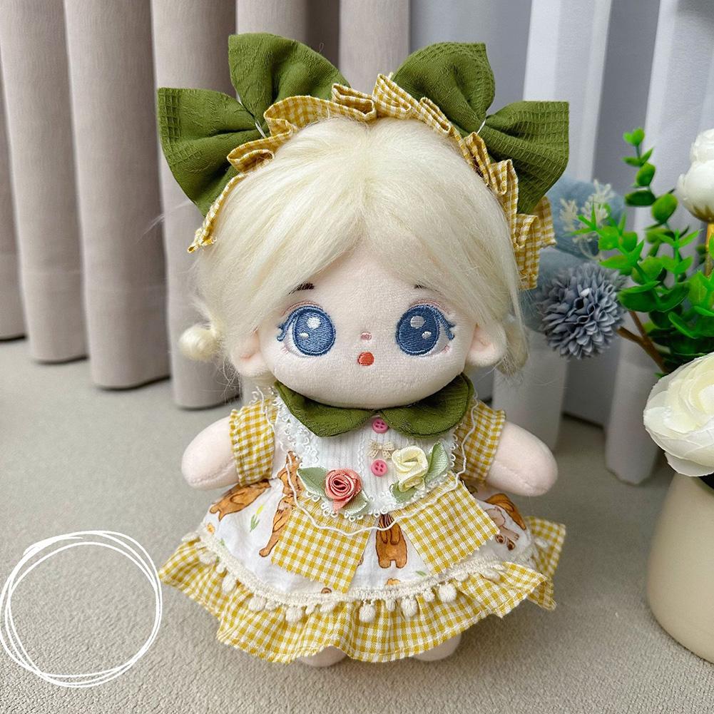 20CM Cotton Doll Rompers Cartoon Plush Doll Replacement Outfit Playing House Accessories Mini Clothes