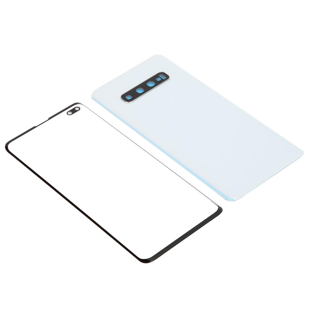 Mobile Phone Back Glass Cover and Outer Glass Panel Replacement for S10+Plus(Black )