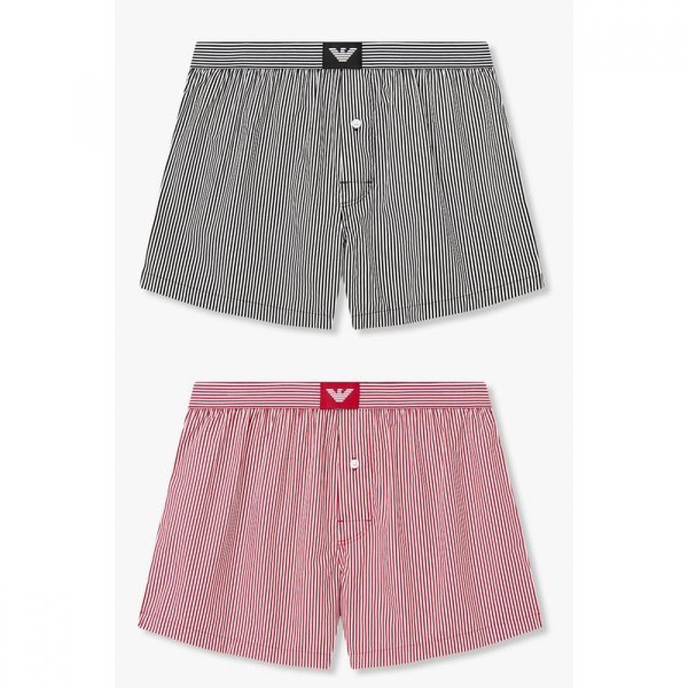 Emporio Armani Men S Trunk 2 Set With Stripe Eagle Patch  0816112086  0816112091 S(95)