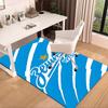 Football Club Emblem Printed Area Rug for Office, Chair Rug, Decorative Carpet Floor Mat, Large Size Fan gifts Christmas gifts