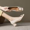 Women's Chunky Heel Low-Cut Work Shoes for Autumn