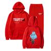 Womens Plush Long Sleeved Loose Fitting Pullover With Letter Print And Rope Hoodie Two Piece