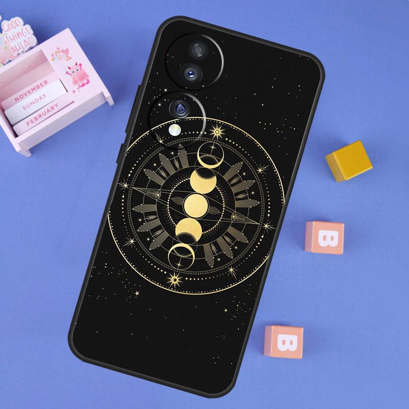 Galaxy Moon Stars Phase Totem Art Case For Honor 400 Pro 200 70 90 Lite X9a X9b X9c X9d X8b X8c Win RT Magic 8 5 6 7 Pro Cover