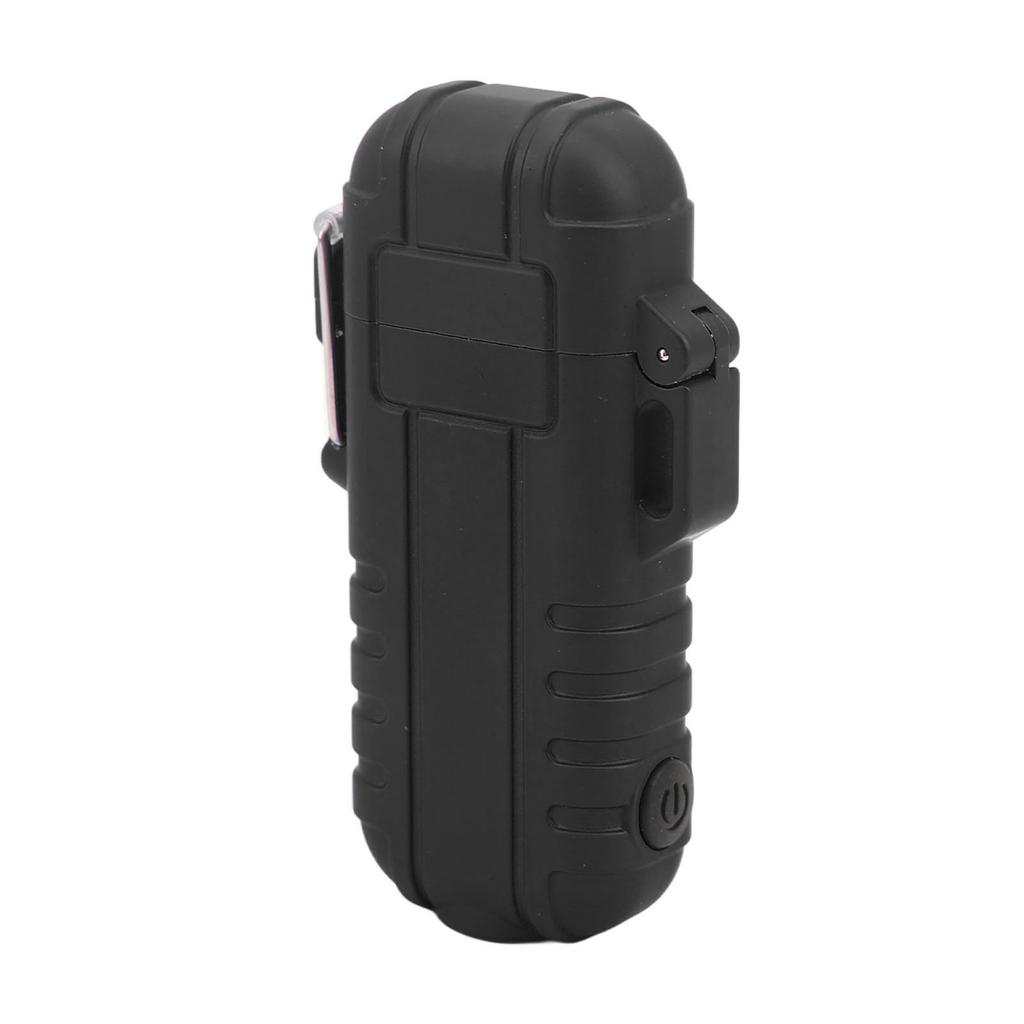 Outdoor Double Arc Electric Lighter Portable Waterproof Flashlight Lighter Charging Pulse Windproof