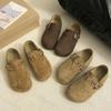 Mocassini da Donna 2026 Autunno Inverno Nuova Moda Cinturino con Fibbia Interno Aumento Altezza Scarpe Casual Outdoor Antiscivolo Ballerine Vintage