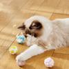 6 Stück Plüsch Katze Spielzeug Ball mit Glocke innen Weich Sicher Interaktiv Katze Kauspielzeug Ball für Kätzchen Kitty
