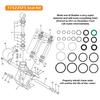 Återuppbyggnadstrimma Tiltkåpa O-ringstätning Kit 115225FS för Showa Suzuki Yamaha 115-225HP