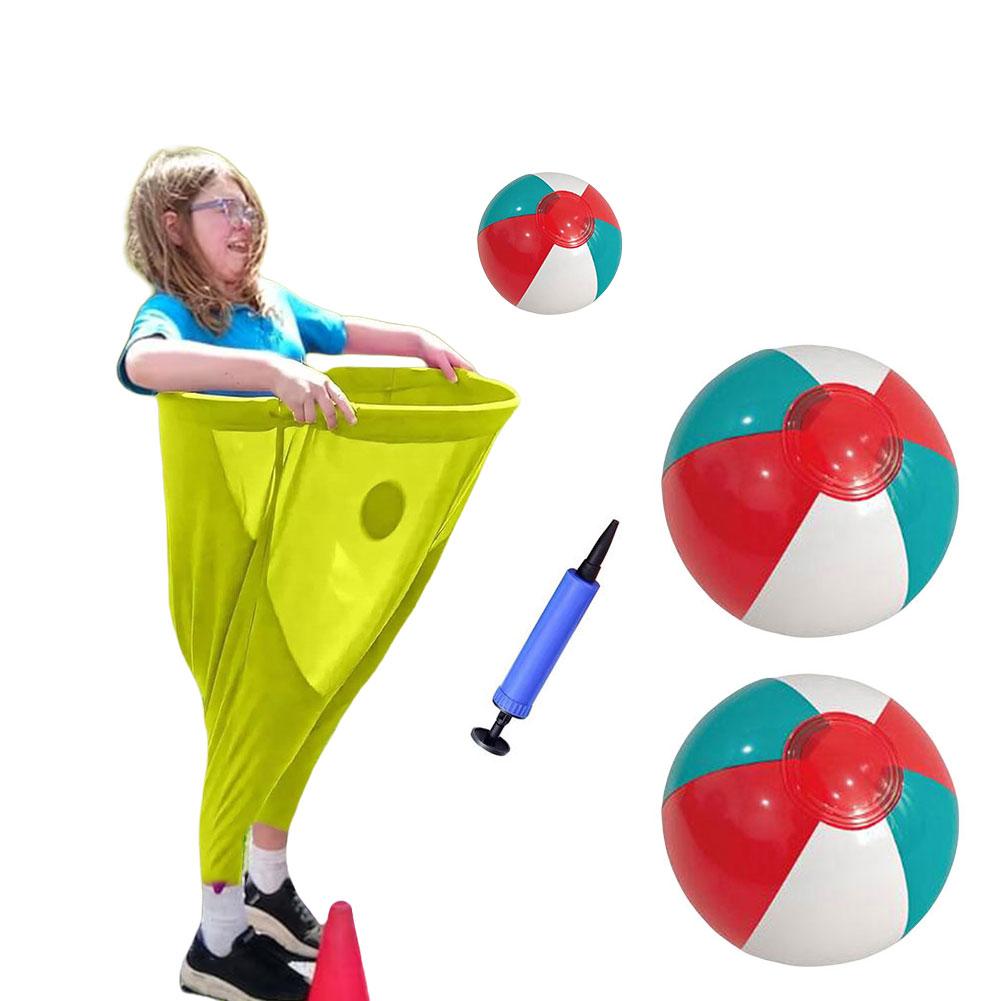 Granny Pants Yard Game Set with 2 Bouncy Balls and 1 Air Pump Freaky Party Games Pants Throwing Toys for Kids and Adults