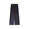 Women's Retro Plaid Wool Fleece-Lined Wide-Leg Pants - Casual Loose Fit for Autumn and Winter