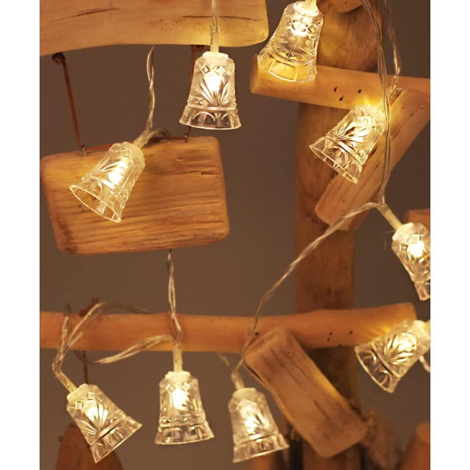 Plastic Christmas Jingle Bell Light String (3m, 16 LED, Warm White) LED Fairy Lights