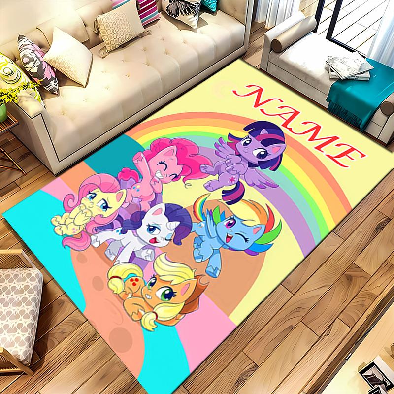 Custom personalization My Little Pony Area Rug - Perfect For Kitchen, Bathroom,Laundry Room Decor Large Size Available,Gift All Seasons