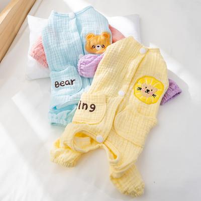 Cienka Oddychająca Wiosenno-Letnia Siateczkowa Torba na Brzuch dla Psa Kota Ubranie na Cztery Łapy Ubranie Klimatyzacyjne Odzież Domowa Ubranie dla Psa