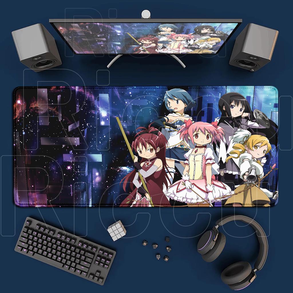 Mouse Pad Popular Puella Magi Madoka Magica Rubber Gaming Accessories Large XXL Laptop Keyboard Mat xMM Nonslip Antifray