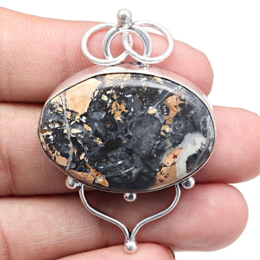 Pendant Malinga Jasper Gemstone Gift For Her Silver Jewelry 2"