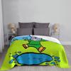 Happy Trotro Velvet Throw Blanket Cute Cartoon Blanket for Sofa Travel Super Warm Bedspread