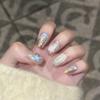 Pure Hand-wearing Armor High-end Aurora Painted Sequins Cat Eye Nail Art