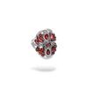925 Sterling Silver Garnet Cluster Ring – Natural Red Gemstone Statement Jewelry for Women