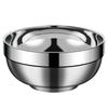316 Stainless Steel Stainless Steel Bowls Double-layer Thick Durable Soup Rice Bowls Double-walled Insulated Bowl Kindergarten