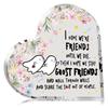 2D Flat Best Friend Birthday Gifts Heart Acrylic Desktop Decoration Plaque, Home Decor Plaque Hanging Wall Art Decorative Garden Decoration for Room D