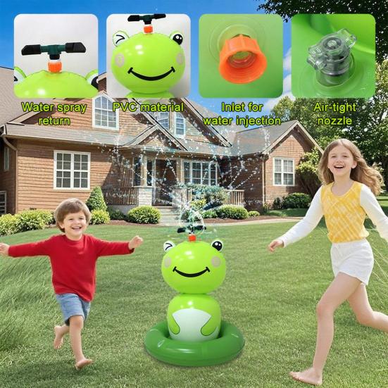 Water Sprinkler for Kids Inflatable Frog Sprinkler Family Gathering Water Game Summer Kids Water Play Toy