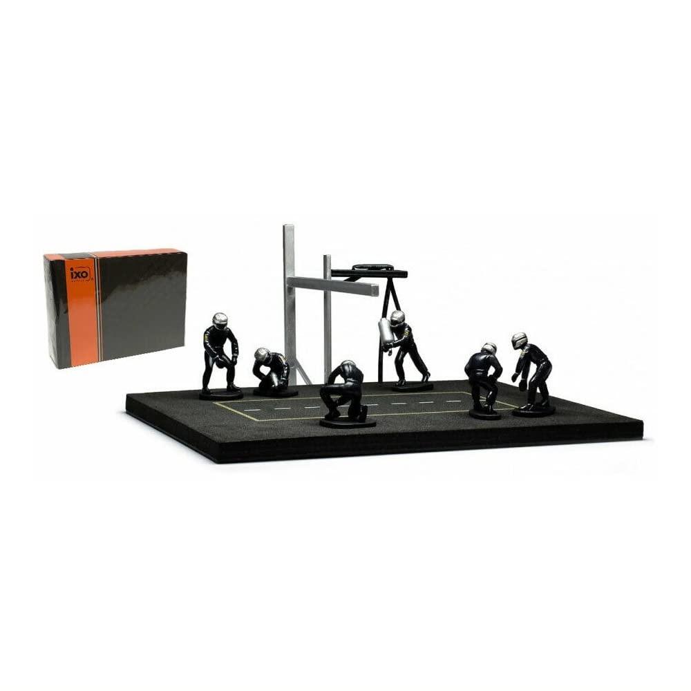 ixo Pitstop Mechanic Set 6 Figures, Posts and Cables Blue