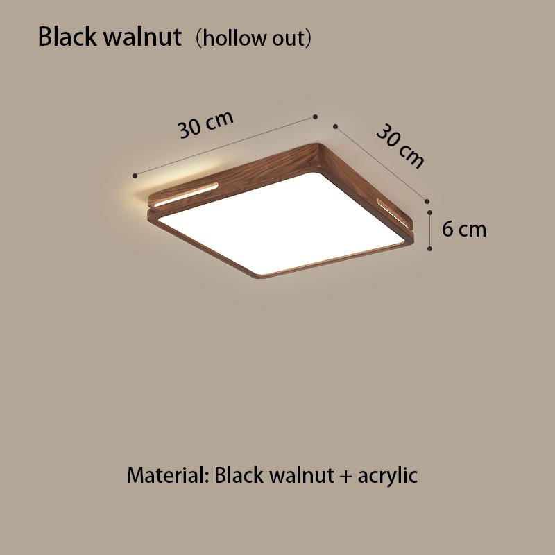 Nordic Simple Solid Wood Ceiling Lamp Modern Fashion Aisle Lamp Circular Three Color LED Lamp Ultra Thin Study Bedroom Lamp