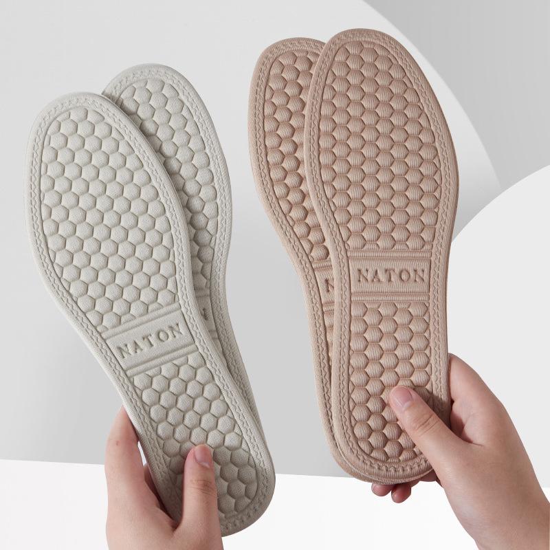 Ultra-Soft, Breathable, Thin Summer Sports Insoles – Unisex, Sweat-Absorbing, Shock-Absorbing, Non-Slip Leather