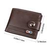 High Capacity Leather Wallet Vintage Style Multiple Card Slots Card Holder Money Clip 2-fold Design Coin Purse Business Use