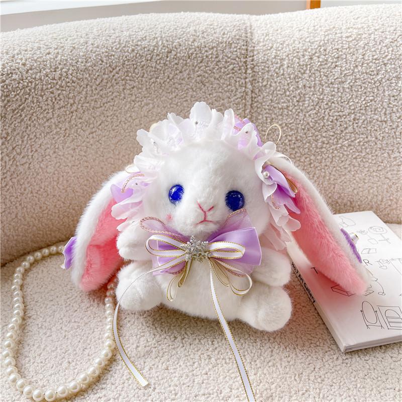 Japanese Cartoon Rabbit Bag Plush Bag Pendant Doll Girl Toy Messenger Bag Handbag Rabbit Doll