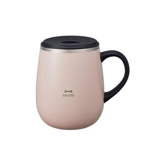 BRUNO Stainless Steel Mug with Lid, 460ml, Insulates Hot & Cold Drinks, Double-Layered Vacuum Wall, Leak-Resistant, Tall, Gift, Perfect for Office, Wo