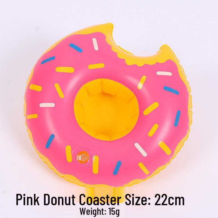 Available: Inflatable Cup Holders - Flamingo, Donut, Lemon, Watermelon, Pineapple, Crab, and Heart.