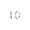 Lunne 14K Mini Bezel Line One-Touch Earrings (14K Gold) #Lfe57