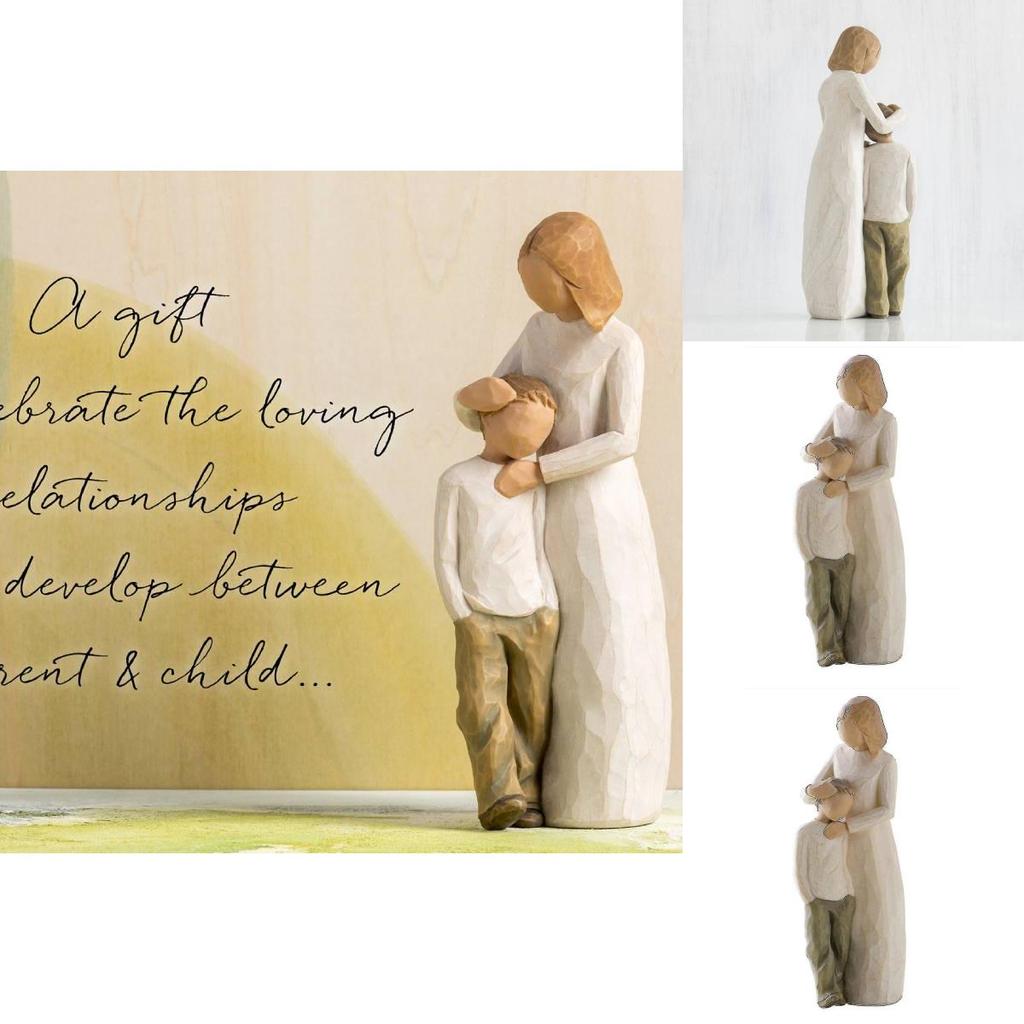 Resin Mother And Son Figurine Gift For Mothers Day And Family Celebration