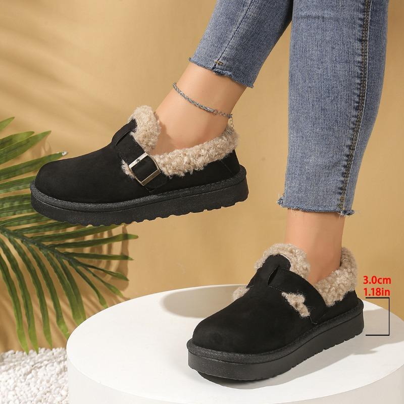 Ny stil av varmfodrade snökängor med tjock sula och ärmformade bomullsskor för dam