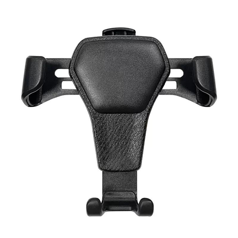 Gravity Anti-Shake Leather Car Phone Holder for Air Vent чёрный