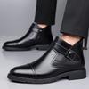 Men Boots NonSlip Fashion Brand Mid Top Chelsea Men'S British Style Business High Leather Fashionable Quality Sole Non Slip