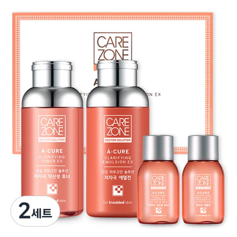 Carezone Acure Clarifying Toner EX + Emulsion EX 2-Piece Set, 2 Sets