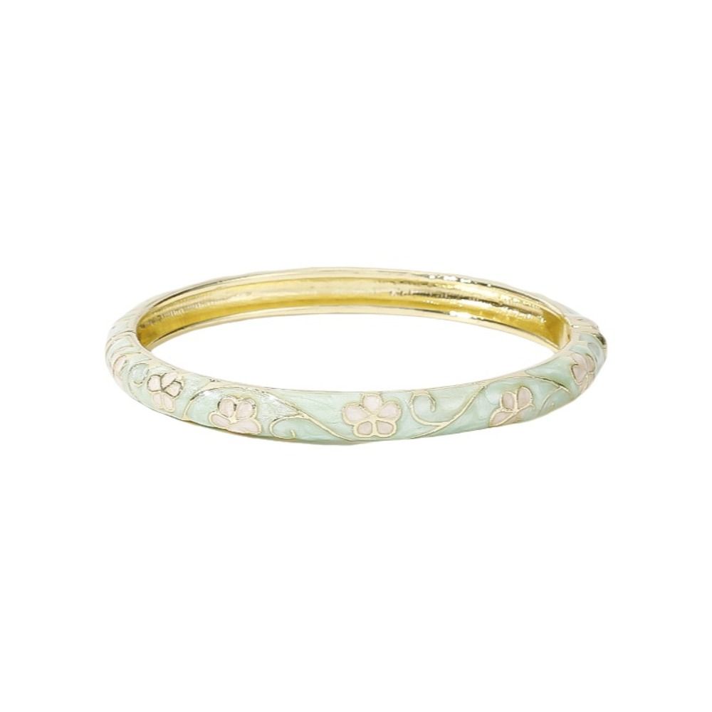Colorful Vintage Cloisonne Bangle Enamel Women's Hand Bracelet Fashion Flower Bangle Ladies