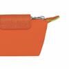 Longchamp Le Pliage Green Snap Zipper Closure Recycled Canvas Clutch Coin Purse Women Clutch Orange 30016919P69
