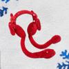 Winter Red Christmas Earmuffs Women Cute Elk Move Air Bag Earmuffs New Year Blessing Word Outdoor Cold Protection Solid Earmuff