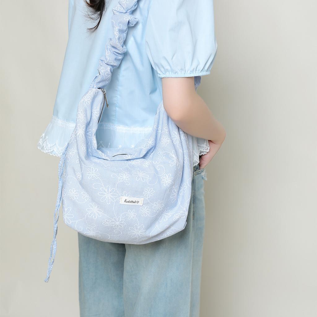 Canvas Bag for Women, Korean Sweet and Fresh Girl Bag, Large Capacity Crossbody Bag, New Artistic Tote Bag, Cloth Bag