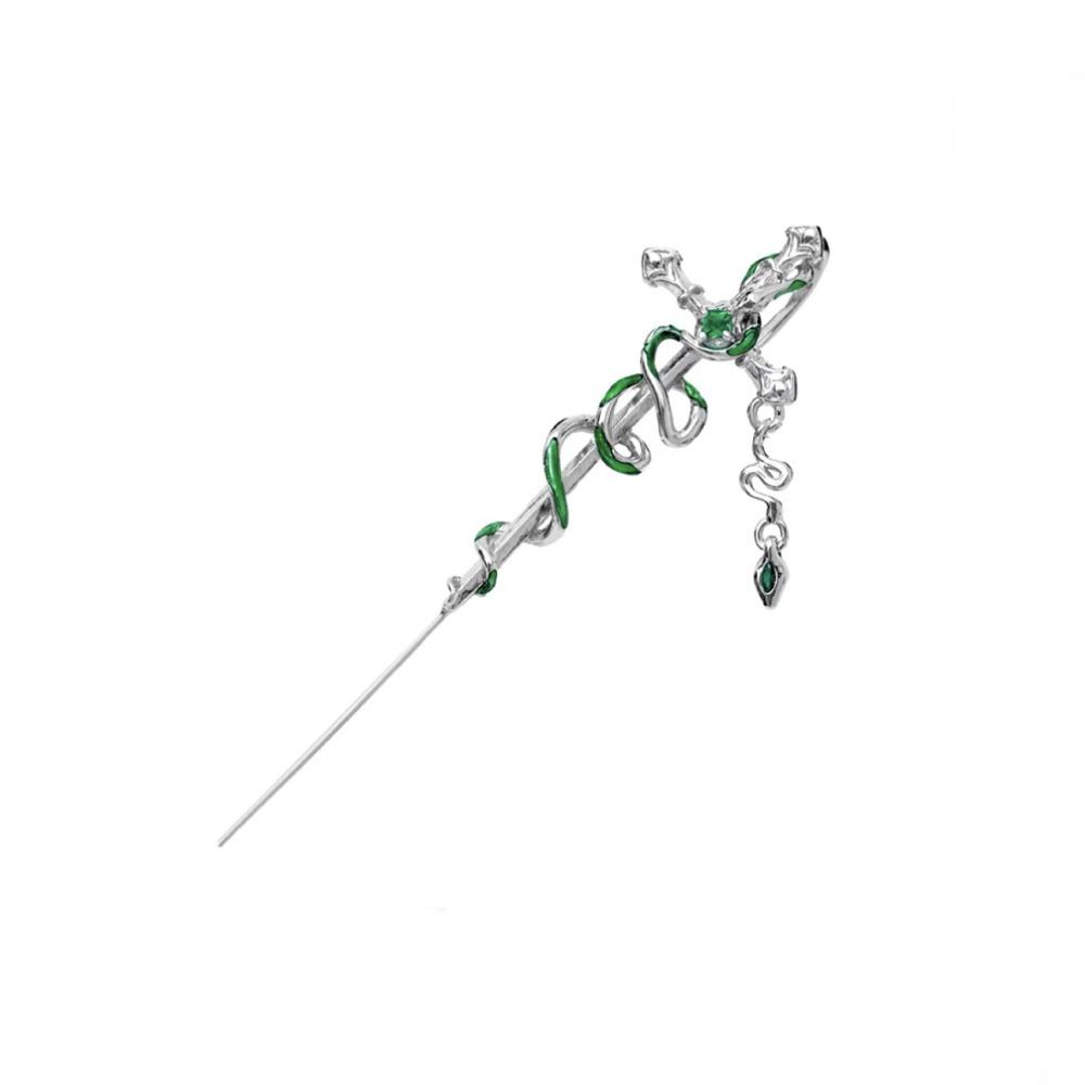 1 PIÈCE Piercing Oreille Aiguille Serpentine Givrée Noir et Blanc Nouveau Style Gothique Bijoux pour Hommes et Femmes Cadeau de Fête