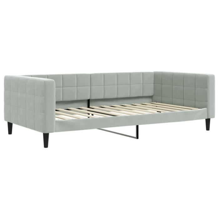 VidaXL Daybed Light Grey 100x200 Cm Velvet 354015