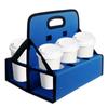 Solid Base Take Out Drink Holder Holds 6 Cups Coffee Cup Tote Bag Cup Organizer Pockets  Picnic